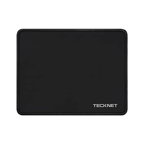 Image of TECKNET Mouse Mat 270 x 210 x 3 mm Gaming Mouse Pad, Non-Slip Rubber Base, Waterproof Surface, Stitched Edges Mouse pad, Compatible with Laser and Optical Mice