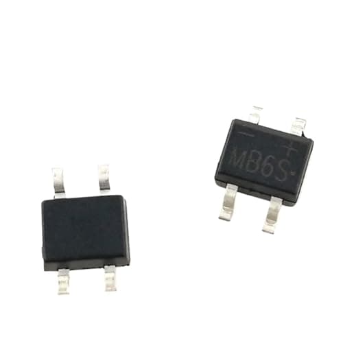 Image of 50pcs 600V 0.5A SOP-4 SMD rectifier diode bridge mb6s
