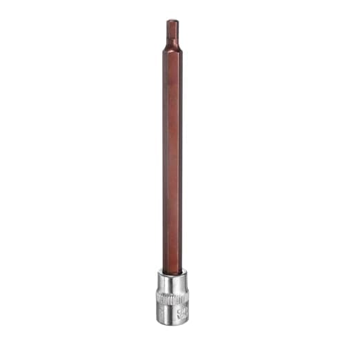 Image of sourcing map 4mm Hex Bit Socket 1/4" Drive SAE S2 Steel Square Drive Socket Extension Impact Bit Socket Ratchet Wrench Accessories for Turns Power Drill Into Nut Driver