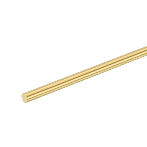 Image of sourcing map 1 Pcs 1/4"(6.5mm) Dia Brass Solid Round Rod, 12"(305mm) Length H62 Brass Lathe Bar Stock Round Brass Rod for DIY Crafts Industry Construction