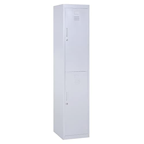 Image of Vinsetto Locker Cabinet Storage Cold Rolled Steel w/Shelves Vertical Cupboard Grey 38 x 46 x 180 cm