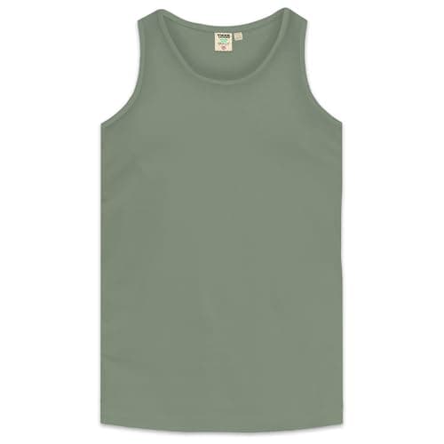 Image of D555 Mens Adults Fabio Plain Muscle Vest Khaki 3XL
