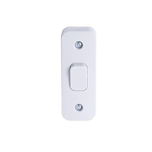 Image of Schneider Electric Lisse White Moulded - Single 2 Way Architrave Light Switch with 16 mm Pattress, 10AX, GGBL1012116AS, White