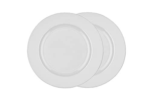 Image of Geneviève Lethu Dinnerware 26cm Porcelain Dinner Plates, Set of 2, White