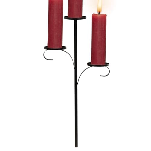 Image of Triples Tree Topper - Black Triple Trees | 3 Tier Candle Holder | Tealight Candles Stand | Elegant Toppers | Christmas Tray Candlle Light Holders Decor for Living Room Bedroom Table Centerpiece