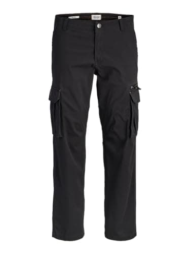 Image of JACK & JONES Mens Noah Cargo Trouser Black XL