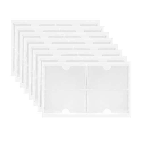 Image of 52 Pcs Self Adhesive Business Card Pockets, Clear Plastic Sleeves, Self Adhesive Business Card Label Pockets, Open Side Plastic Label Sleeves for Index Cards Planners Organizing(6 x 10 cm)