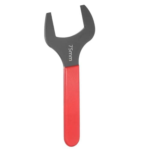 Image of sourcing map Single Open End Wrench 75mm Metric 15 Degree Offset Angle U-Shaped Open Ended Spanner Small Flat Head Blackening Wrench with Red Shank for Automotive Repair Furniture Assembly