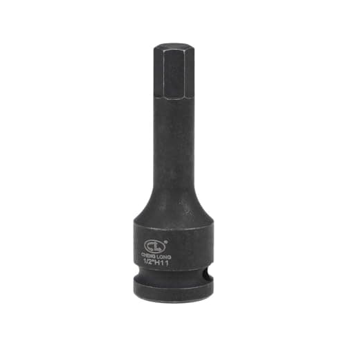 Image of TOP-VIGOR Impact Hex Bit Socket, 1/2" Drive x H11 (11mm) Allen Key Socket, Premium CR-MO Steel Bits, Hex Bit with 78mm Length for Torque Wrench, Ratchet Wrench, Impact Power Drills