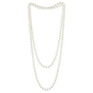 Image of Pennys Party Shop 1920's Charleston Flapper Pearl Necklace 72" long - Perfect for Great Gatsby Themed
