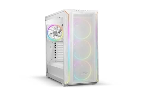 Image of be quiet! Shadow Base 800 FX White PC Case, Light Wings White 140mm PWM Fans, ARGB Lighting, USB 3.2 Gen. 2 Type-C, Airflow, E-ATX Motherboard, 420mm Radiators, Tempered Glass Side Panel