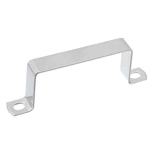 Image of sourcing map U Shaped Connector Bracket, 100mm x 50mm 304 Stainless Steel Bar Security Holder Brackets for Door Window Shed Closed Bar Holder Strut Channel, Pack of 1