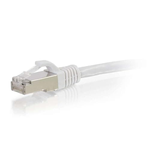 Image of C2G 89938 3M White CAT6A Ethernet Gigabit Lan Network Cable (RJ45) Nickel plated and Copper Braided Patch UTP Cable