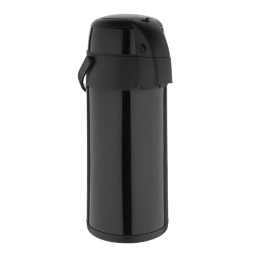 Image of Olympia Pump Action Airpot St/St Double Wall Black - 5Ltr 169.1fl oz