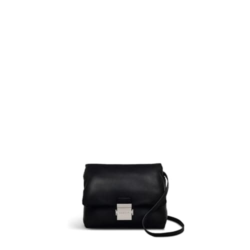Image of Radley London Bond Court Women's Leather Small Flapover Crossbody Bag, Black