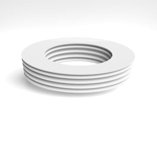 Image of Round Downlight/Spotlight Surround/Bezel Repair Ring MATT White (51mm Hole, 85mm Outside, 5 Pack)