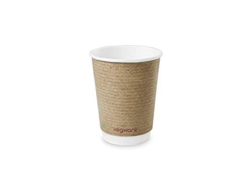 Image of Vegware VDW-12 Double Wall Kraft Cup, 12 oz., Brown