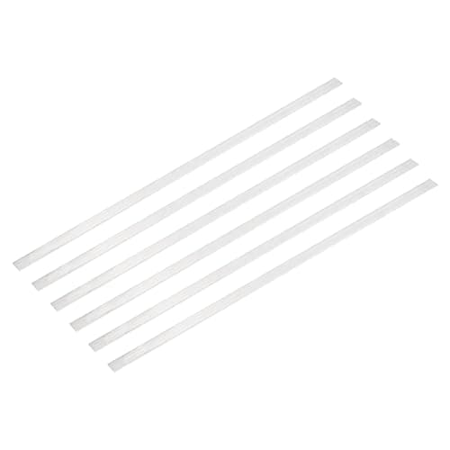 Image of sourcing map 6 Pcs Square Aluminum Flat Bar, 3/64" (1mm) Thick x 25/64" (10mm) Width x 12" (305mm) Long 6061 Aluminum Flat Plate Solid New Mill Stock for Industrial Building