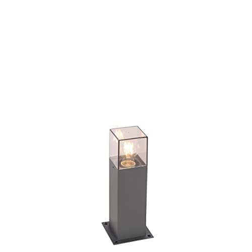 Image of Qazqa - Modern Standing Outdoor Pole I Bollard I Post lamp 30 cm Dark Gray IP44 - Denmark Garden- - Modern - Suitable for LED E27 | 1 Light - Aluminium Bollard Light - Suitable for