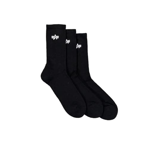 Image of Alpha Industries Basic Socks 3 Pack, Black, 46
