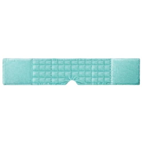 Image of Soothing Weighted Sleep Eye Cover - 270g PP Cotton Filling 65x13cm Fully Darkening Comfort Mask Adjustable Travel Eye Visor | Deep Relaxation for Airplanes, Trains, Women, Men