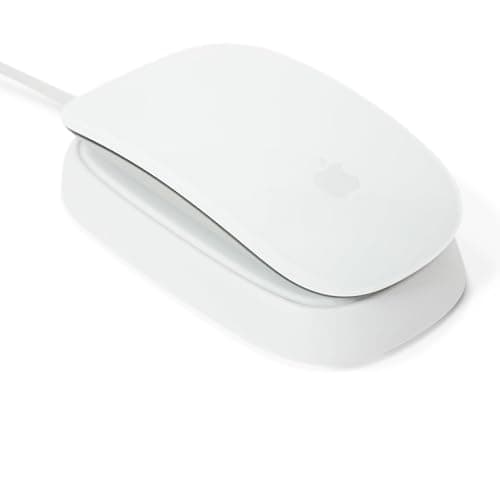 Image of Ascrono - Charging Station Compatible with Apple Magic Mouse 2 - White - Perfect Accessories | Usable As Charging Dock, Stand & Charger | Includes 5ft (1.5m) USB-A Cable | Lightning Connector