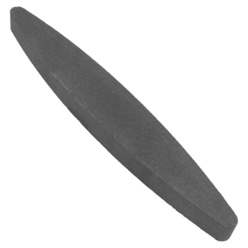 Image of Double-Sided Sharpening Stone 230 mm / 9" - Oval Whetstone for Knives, Scythes, Chisels, Blades, Scissors, Tools - Fine Grit Electrocorundum Honing Block for Garden, Workshop, DIY, Bench Sharpening
