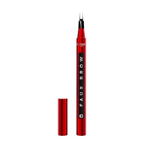 Image of L'Oréal Paris Infallible Faux Brow, Double Brush Tip Brow Tint Pen, Natural Finish, Waterproof, Transfer and Smudge-Resistant, Shaping Brows for up to 48 hours, Shade: Soft Black