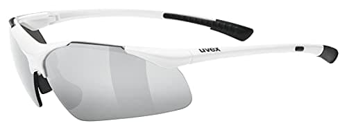 Image of uvex Sportstyle 223 - Sports Sunglasses for Men and Women - Mirrored Lenses - Comfortable & Non-Slip - White/Silver - One Size
