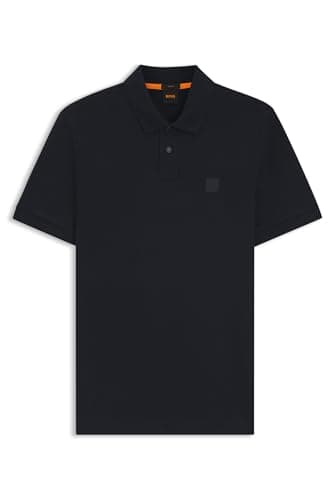Image of BOSS Mens Passenger Stretch-Cotton Slim-fit Polo Shirt with Logo Patch
