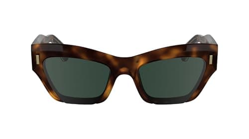 Image of Calvin Klein Women's Sunglasses CK24531S - Havana with Solid Green Lens