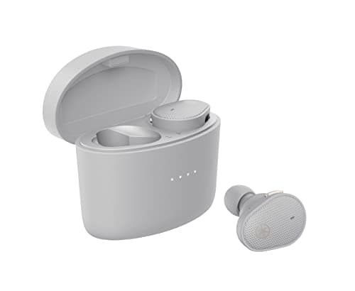 Image of Yamaha TW-E5B True Wireless Bluetooth Earbuds in Charging Case with True Sound, aptX Adaptive, Game Mode, Ambient Sound, Listening Care and Built-In Microphone, in Grey