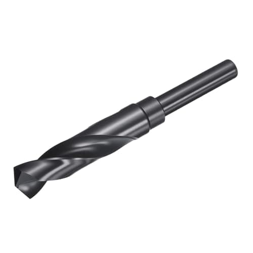 Image of sourcing map 22mm Drill Bit 1/2" Reduced Shank 3-Flat M2 High-Speed Steel Twist Nitriding Black 135° Bits for Hard Metal Stainless Steel,1pcs