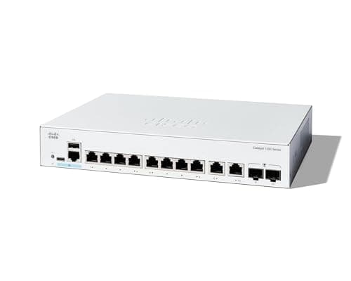 Image of Cisco Catalyst 1200-8T-E-2G Smart Switch, 8 Port GE, Ext PS, 2x1GE Combo, Limited Lifetime Protection (C1200-8T-E-2G)