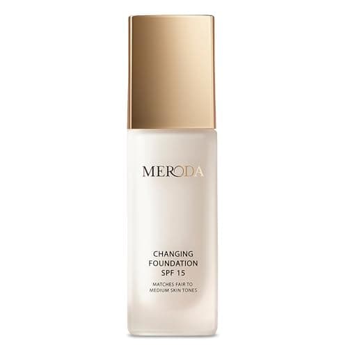 Image of MERODA® Colour Changing Foundation SPF 15 [Light to Medium Skin] - Mature Skin Liquid Makeup - Long Lasting Color Match for Face