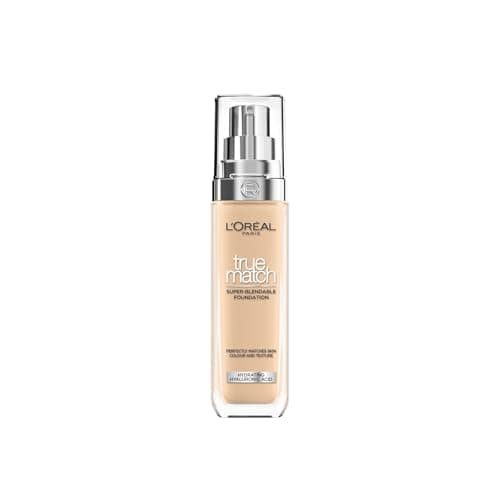 Image of L'Oréal Paris Foundation for Face, Skincare Infused with Hyaluronic Acid, True Match Hydrating Liquid Foundation for All Skin Tones, SPF 16, 4N Beige, 30 ml
