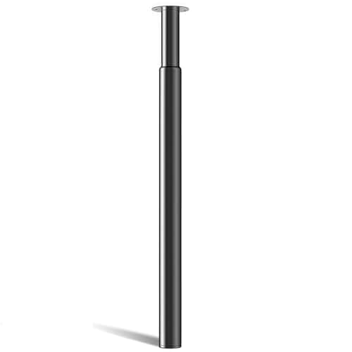Image of Amazing Tour Adjustable Table Legs 710-1100mm - 1 Pack Breakfast Bar Kitchen Worktop Support Office Desk Legs, Heavy Duty Metal Sturdy Steel Frame,Black