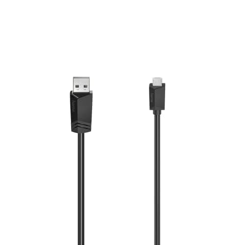Image of Hama Micro USB 2.0 Cable 480Mbps 1.50m Black 1.5m Long