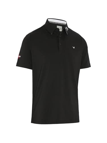 Image of Callaway Apparel Mens Emea Odyssey Bloc Polo Shirt, Caviar, XXL EU