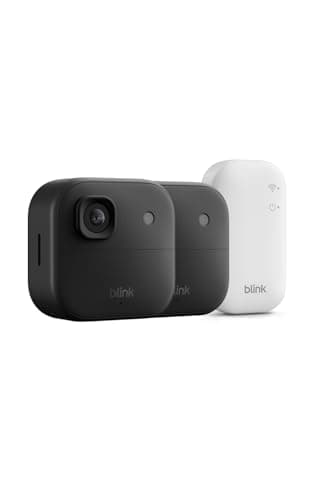 Image of Blink Outdoor Camera 2K+ (newest gen) — Wireless smart security camera, 2K video resolution, enhanced audio, up to two-year battery. Sync Module Core included — 2 camera system, Black