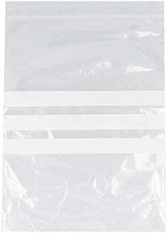 Image of 100 Large 10 x 14" / 250 x 350mm Clear Plastic Polythene Resealable Gripseal Bags With Write On Panels - Grip Press Seal Lock Packing Packaging Storage Pouches White Labelling Strips 25cm x 35cm