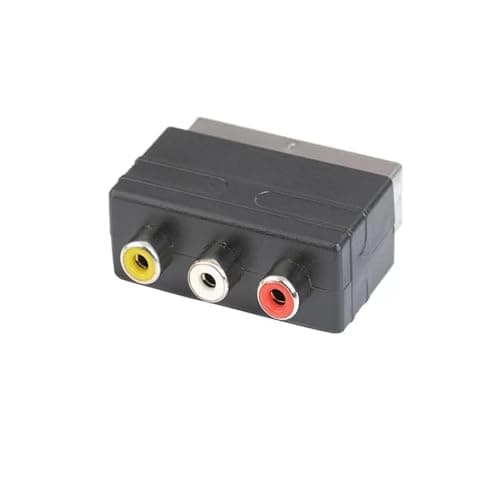 Image of WICAREYO 3RCA Female to RGB SCART Plug Male AV Cable Adapter Converter for PS4 TV DVD VCR