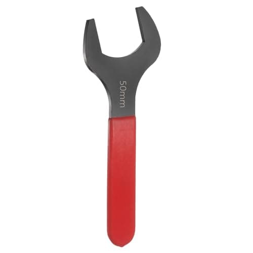 Image of sourcing map Single Open End Wrench 50mm Metric 15 Degree Offset Angle U-Shaped Open Ended Spanner Small Flat Head Blackening Wrench with Red Shank for Automotive Repair Furniture Assembly