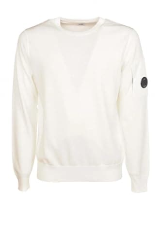 Image of C.P. COMPANY 9920AR Men's Sweater Man Cotton Sweater-52, White, 36