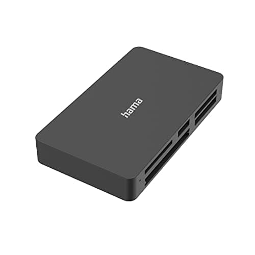 Image of Hama SD Card Reader USB 3.0 "All in One" 5 Gbps USB Card Reader for SD, SDHC, SDXC, microSD, microSDHC, microSDXC, MMC, MS, CF, xD Memory Cards, 5-in-1 Card Reader for Windows and Mac)