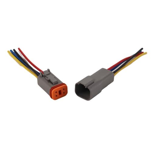 Image of Enwye 4-Pin DT Connector Kit, Waterproof DT Electrical Wire Connector 4 Pin Way Sealed Gray Male and Female Auto Waterproof Electrical Wire, for Motorcycle, Scooter, Car