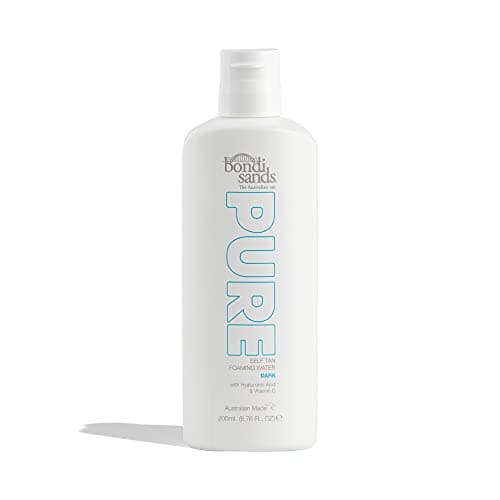 Image of Bondi Sands PURE Dark Self-Tanning Foaming Water | Hydrating Formula Gives a Natural, Flawless Tan, Enriched with Hyaluronic Acid and Vitamins C + E, Vegan + Cruelty Free | 200 mL/6.76 Oz