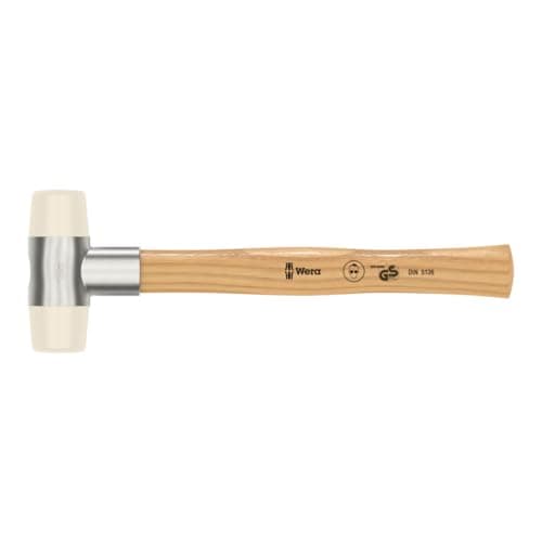 Image of Wera 05000325001 5 x 320 mm "101" Soft-Faced Hammer with Nylon Head Sections - Silver