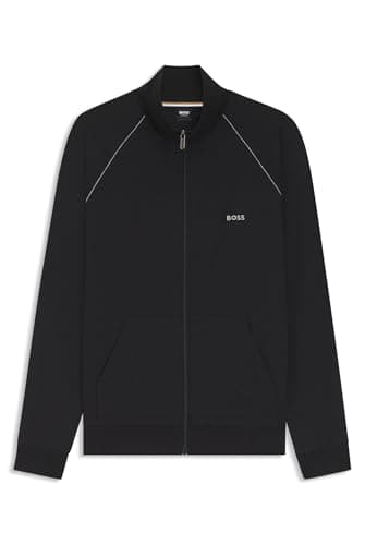 Image of BOSS Mens Mix&Match Jacket Z Embroidered-Logo Jacket in Stretch Cotton