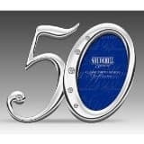 Image of Number '50' Silver & Diamante Frame